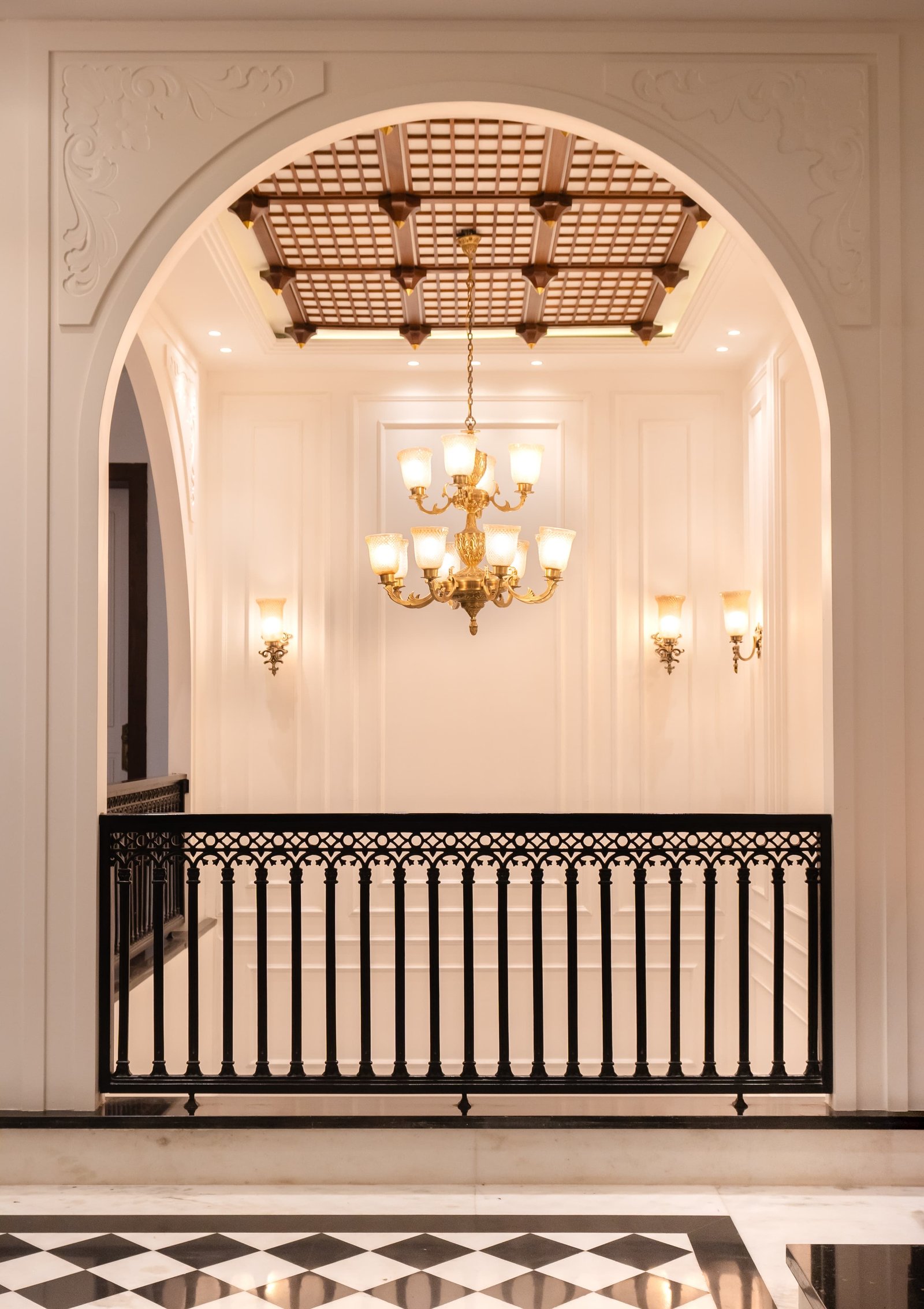 Arched alcove and heritage interiors at Gaj Mohan Niwas Haveli